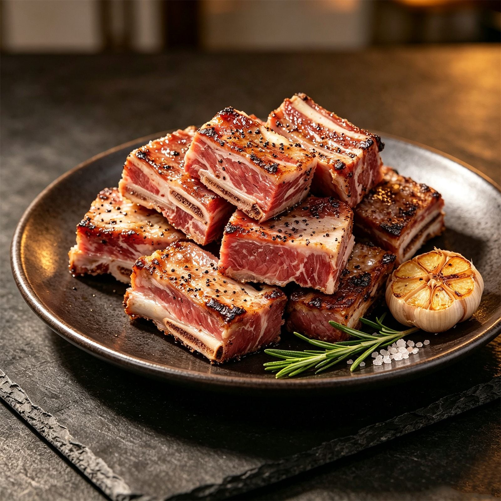 Raw Cut Beef Short Rib Cubes 1KG